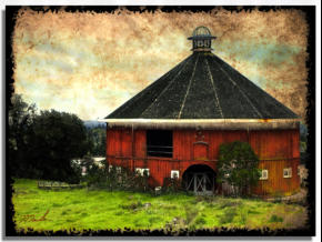 The Red Barn - Textured Image