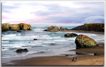 Bsndon Beachscape - 16x20 on Metal